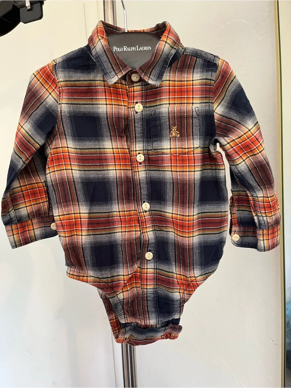 Baby Gap 18-24 months Plaid Baby Button-Up Bodysuit